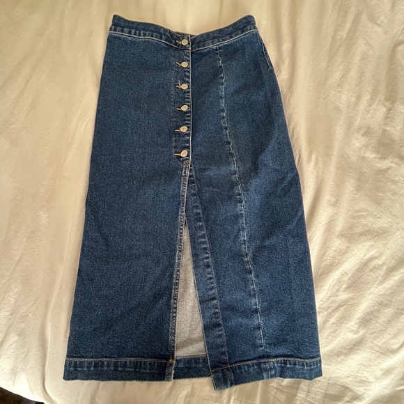 Free People Dresses & Skirts - Free People Blue Denim Skirt